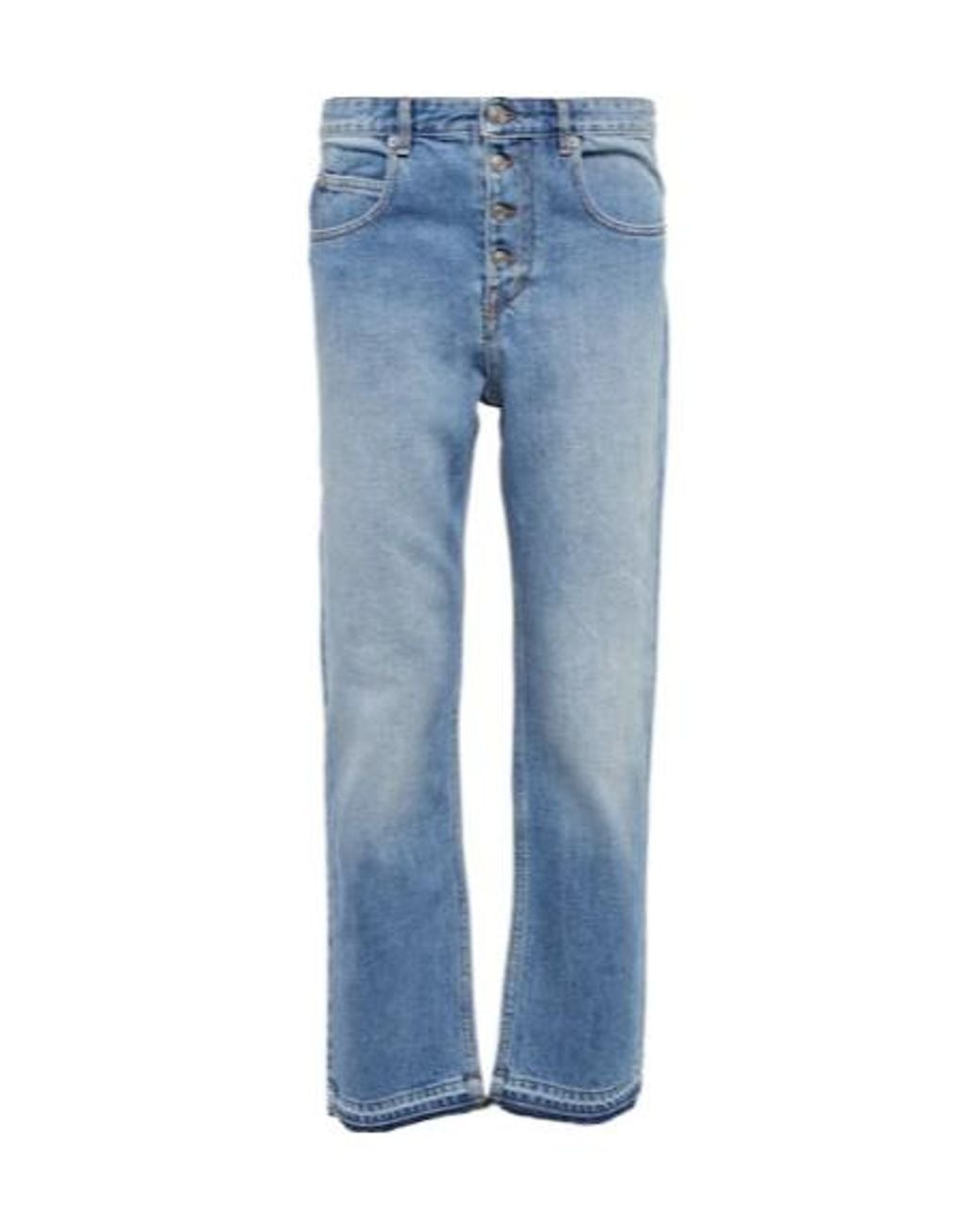 Isabel Marant Blue High-Rise Slim-Fit Pants