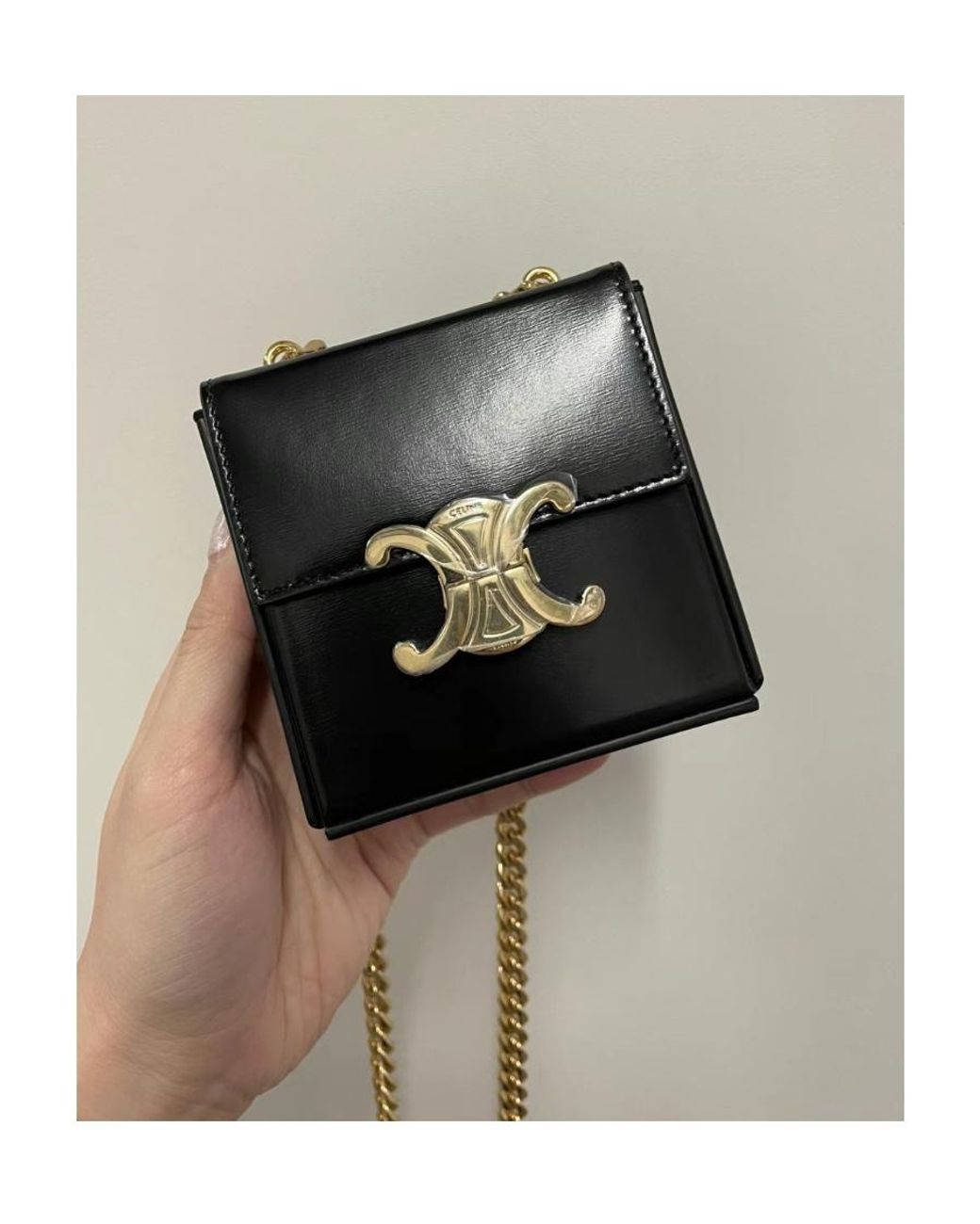 Céline Black Mini Box Triomphe