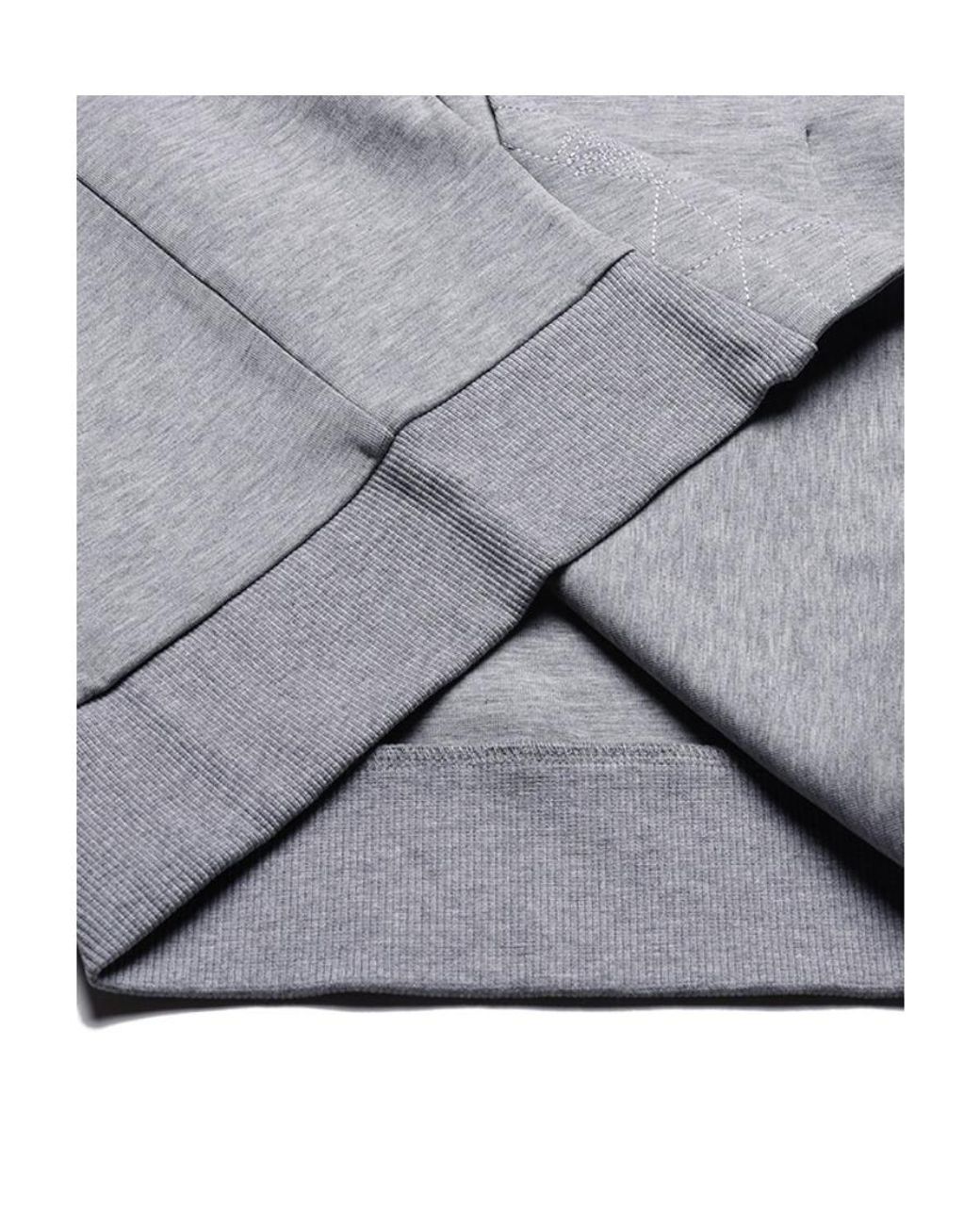 Boss Gray Curved Logo-Embroidered Drawstring Hoodie for men