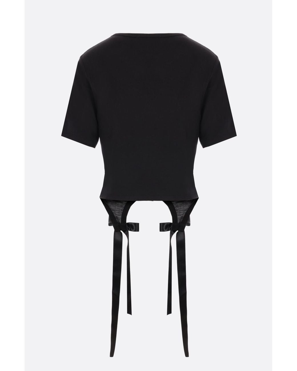 Simone Rocha Black Bow Detailed Crewneck T-Shirt