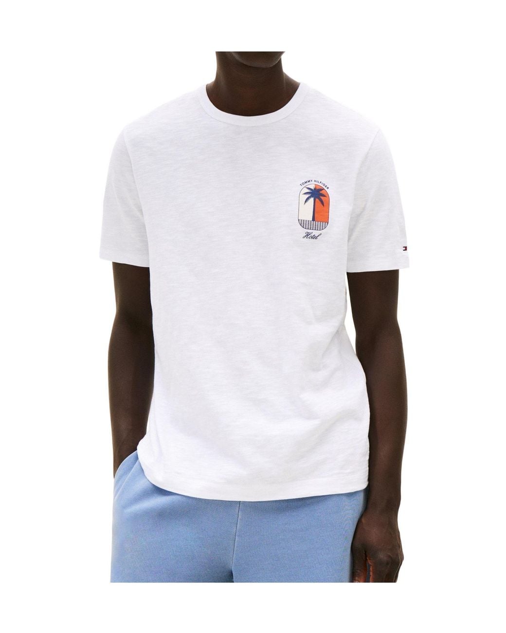 Tommy Hilfiger White Crewneck Shortsleeve Tee for men