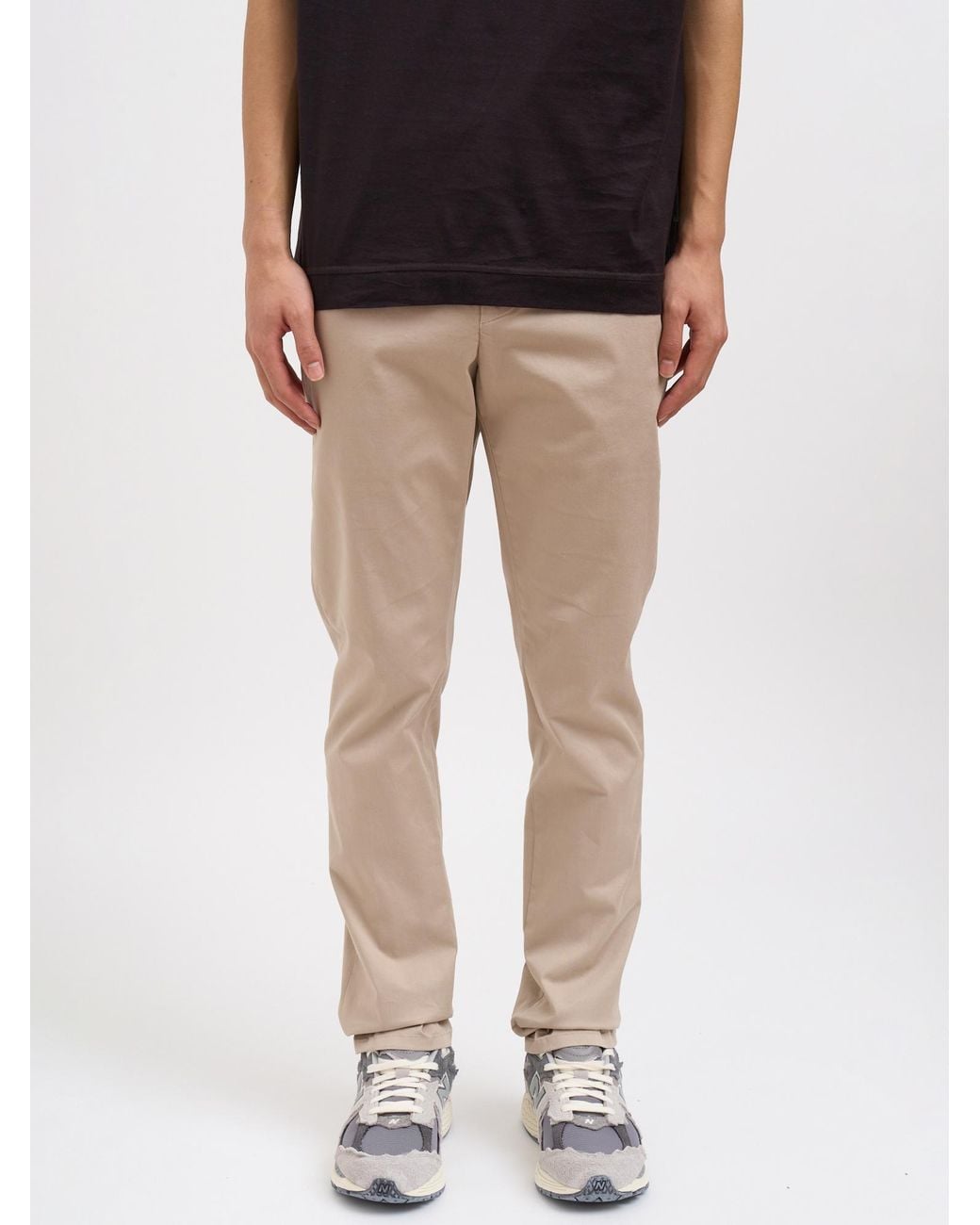 Dondup Natural Pleated Zip-Detail Casual Trousers for men