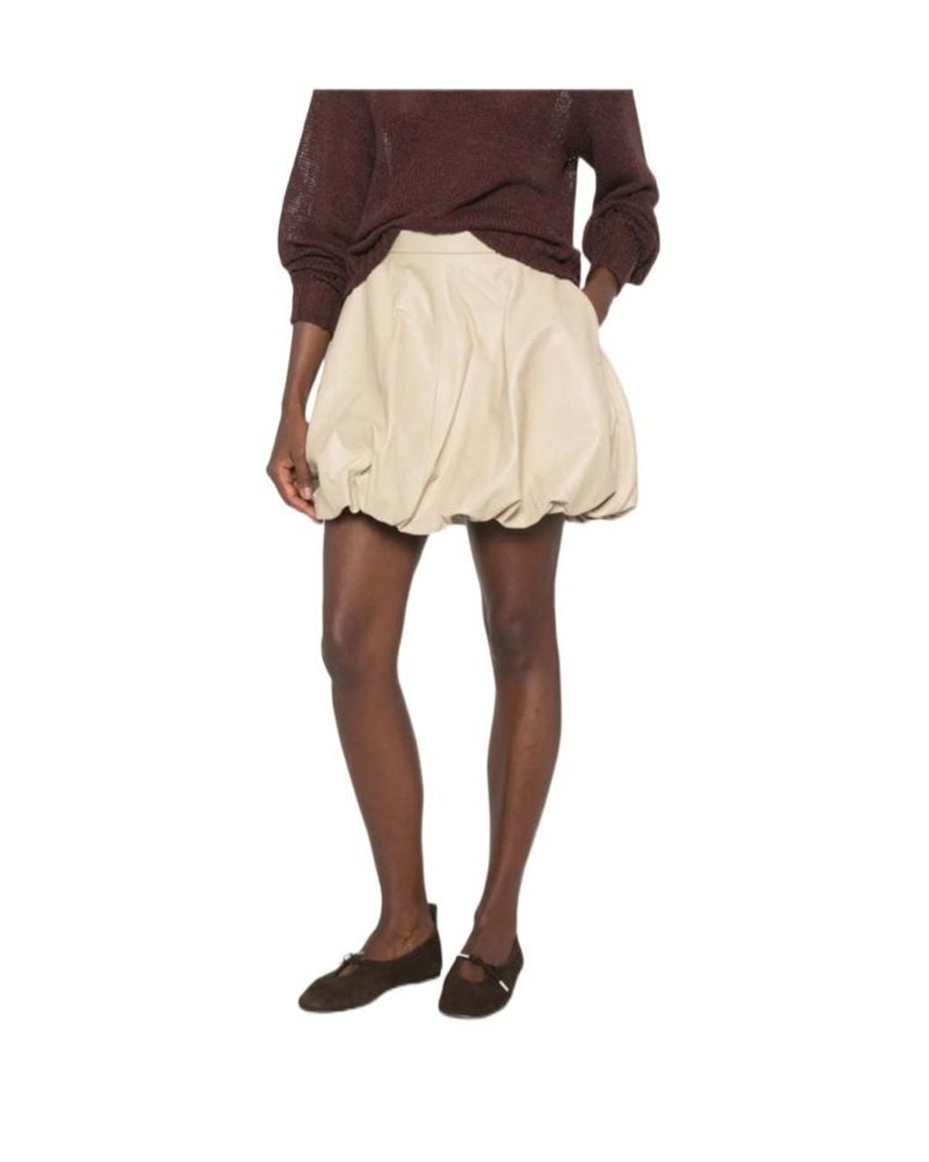 By Malene Birger Natural Zippered Skirt
