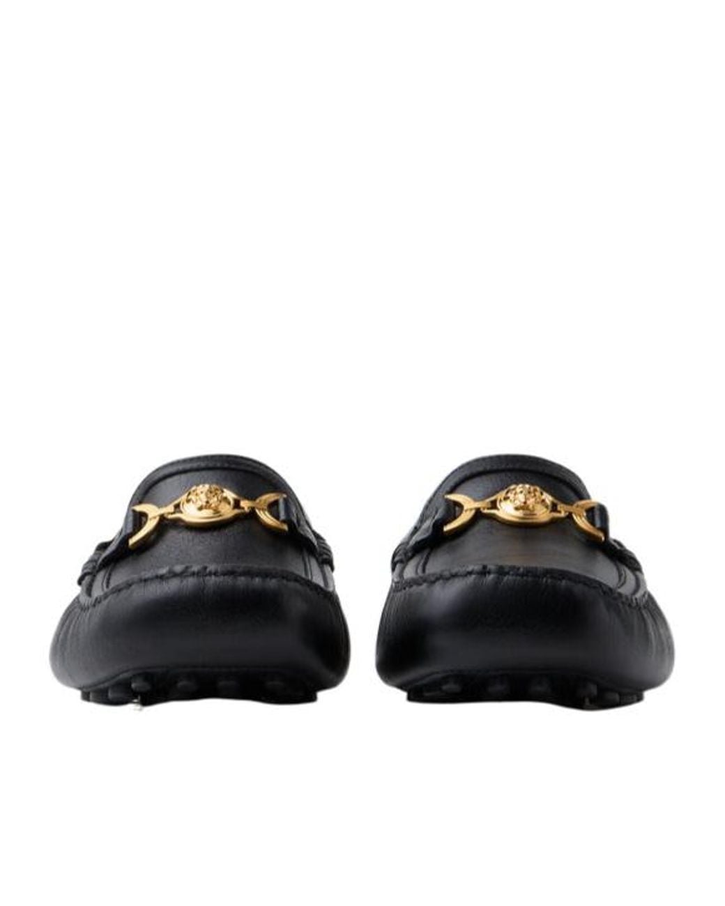 Versace Black Medusa Driver Moccasins for men