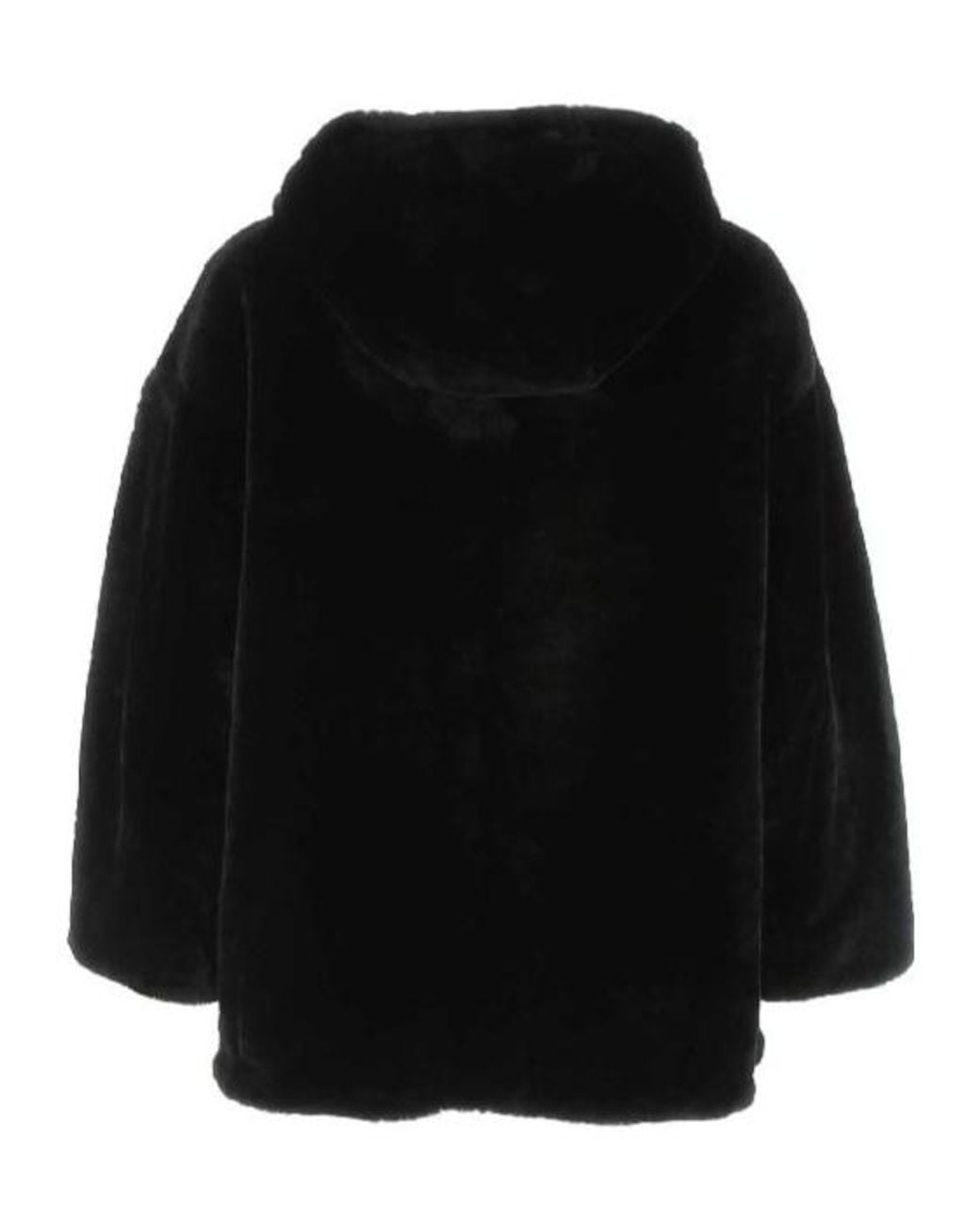 Prada Black Reversible Gabardine And Shearling Jacket