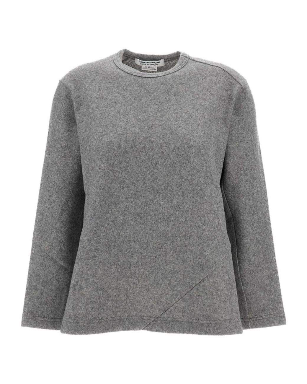 Comme des Garçons Gray Long-Sleeved Crewneck Sweatshirt