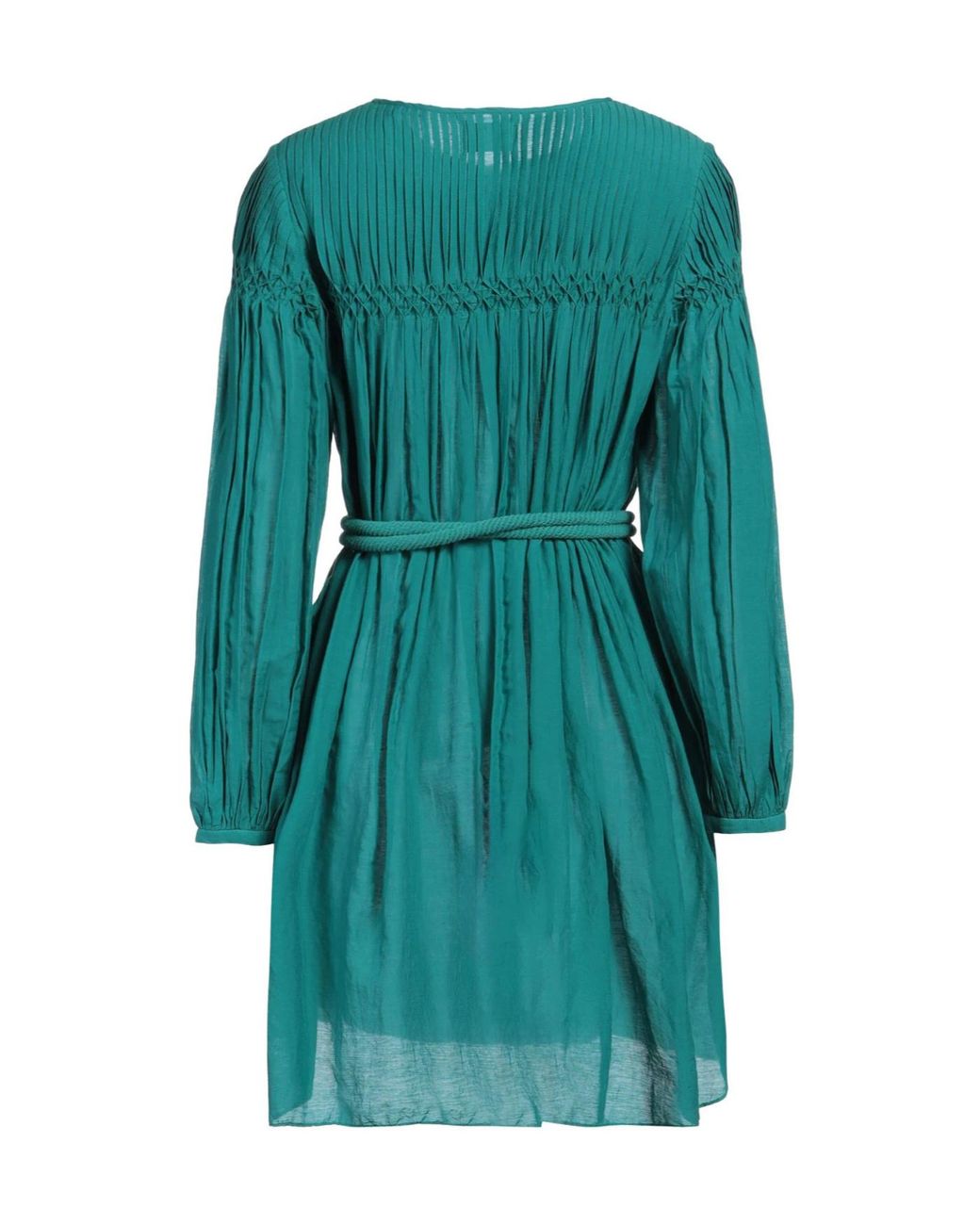 Isabel Marant Blue Solid Color Long Sleeve Dress