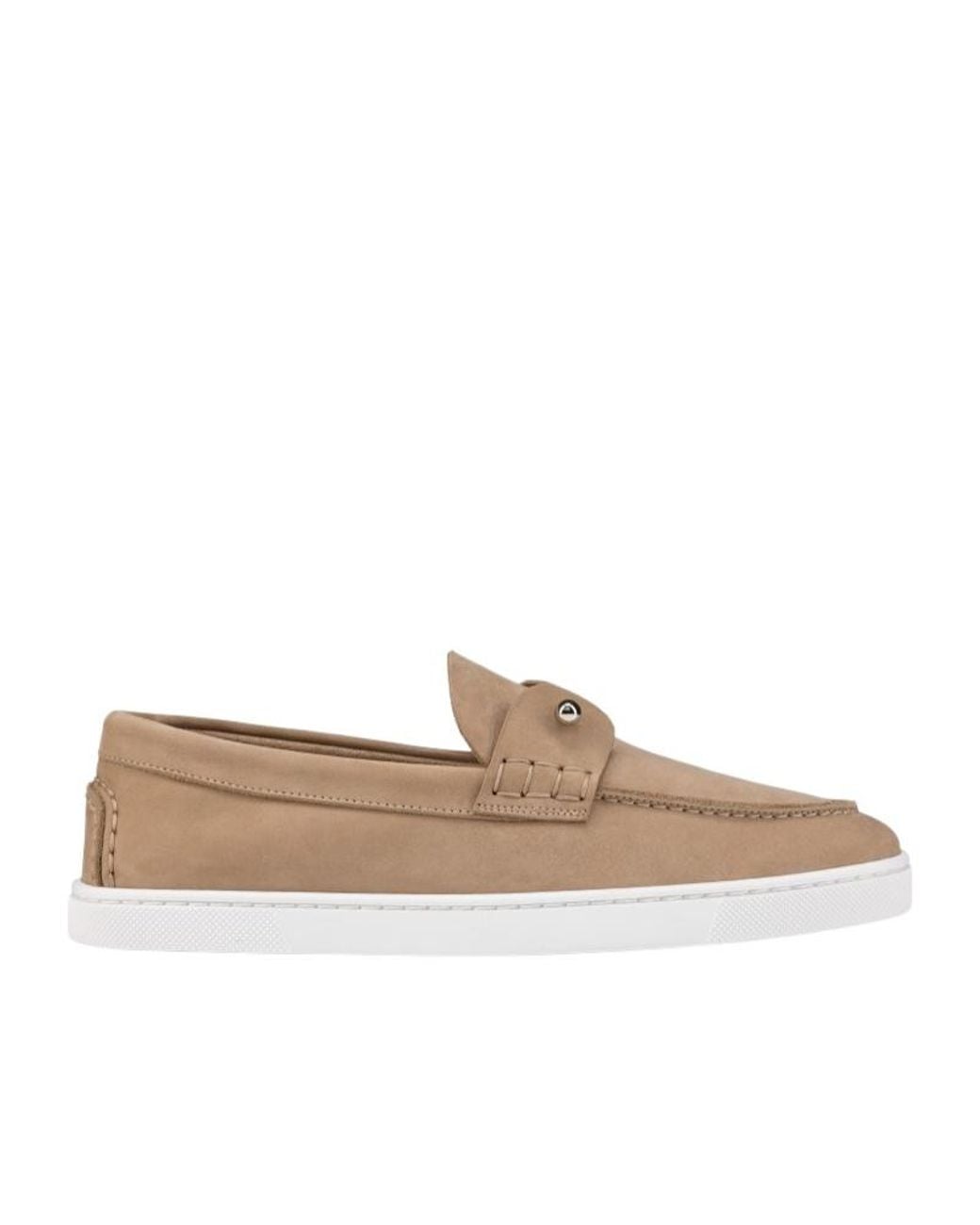 Christian Louboutin Brown Chambeliboat Slip-On Boat Shoes