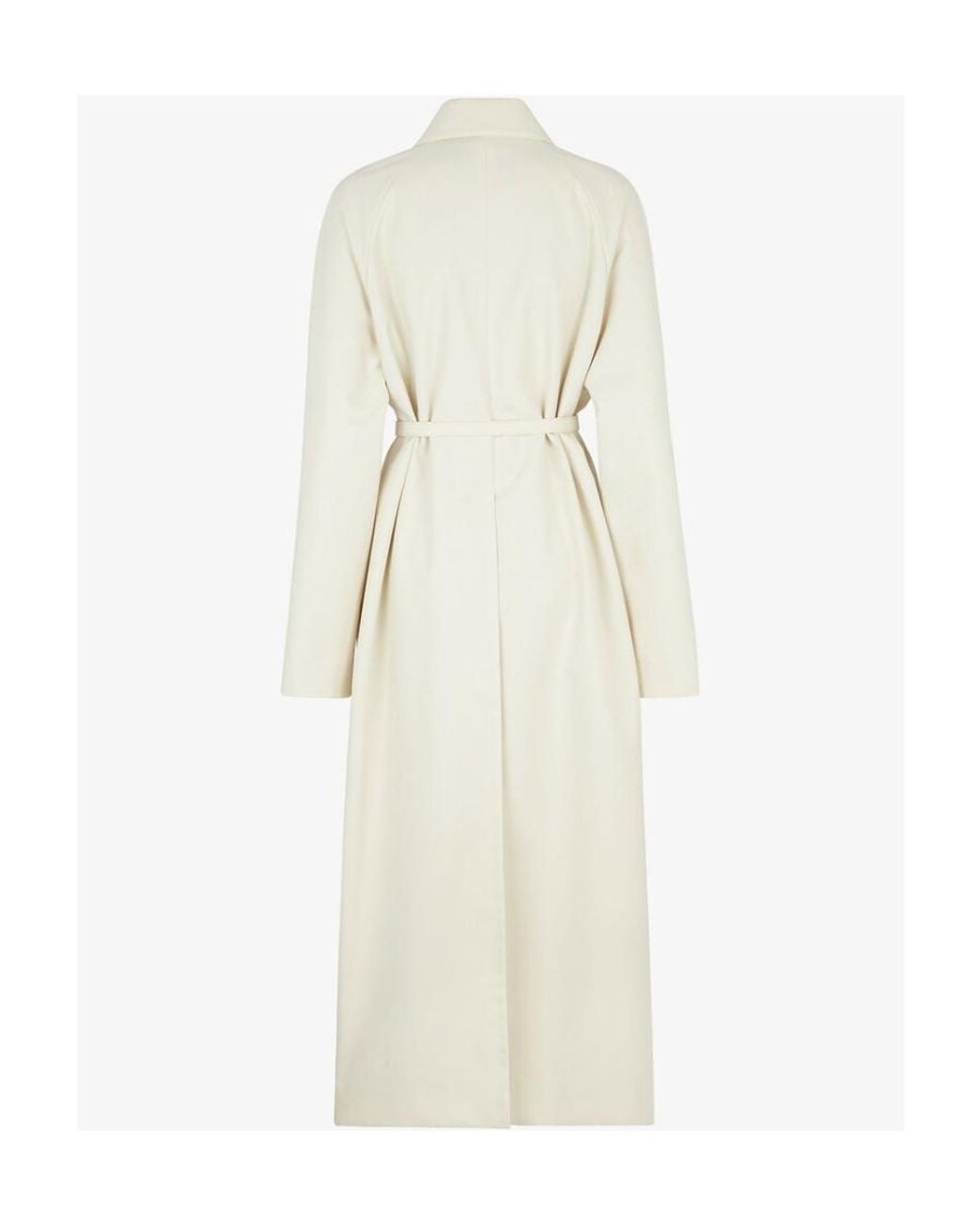 Fendi White Single-Breasted Overcoat
