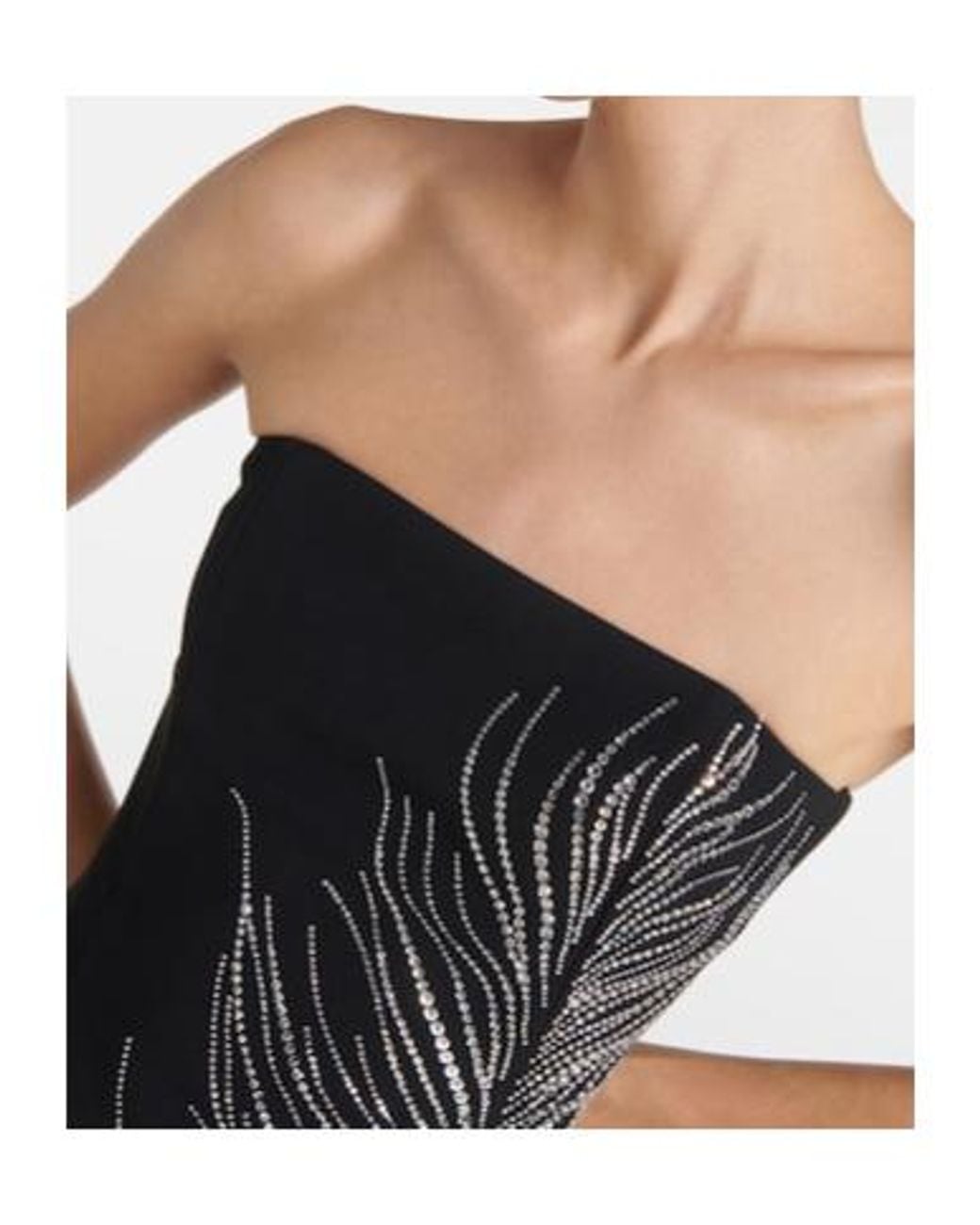 David Koma Black Crystal-Embellished Cady Minidress