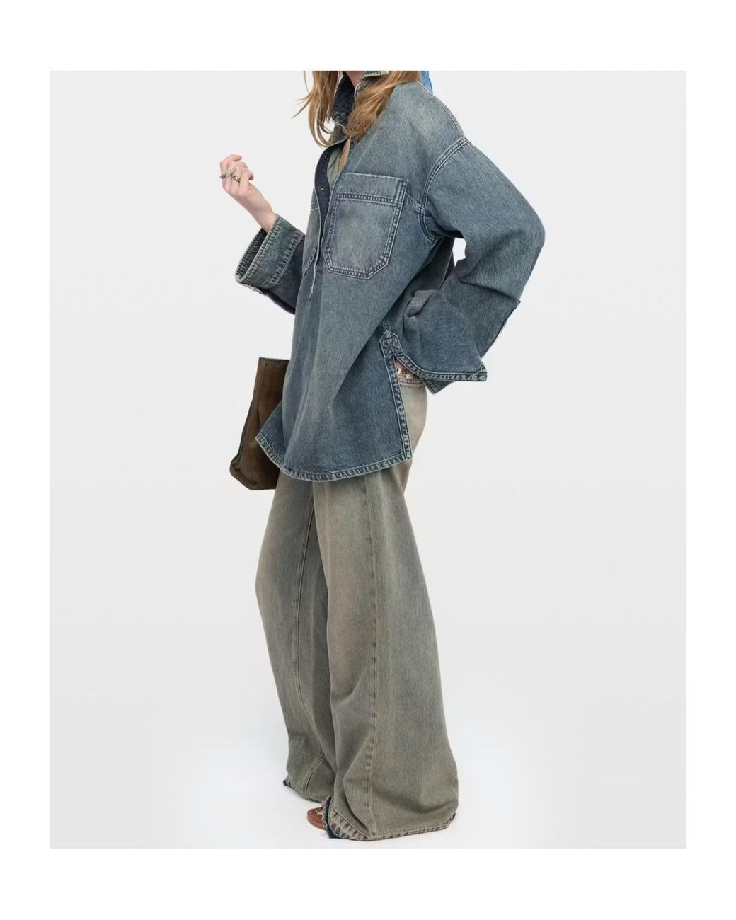Zadig & Voltaire Blue Long-Sleeved Denim Shirt