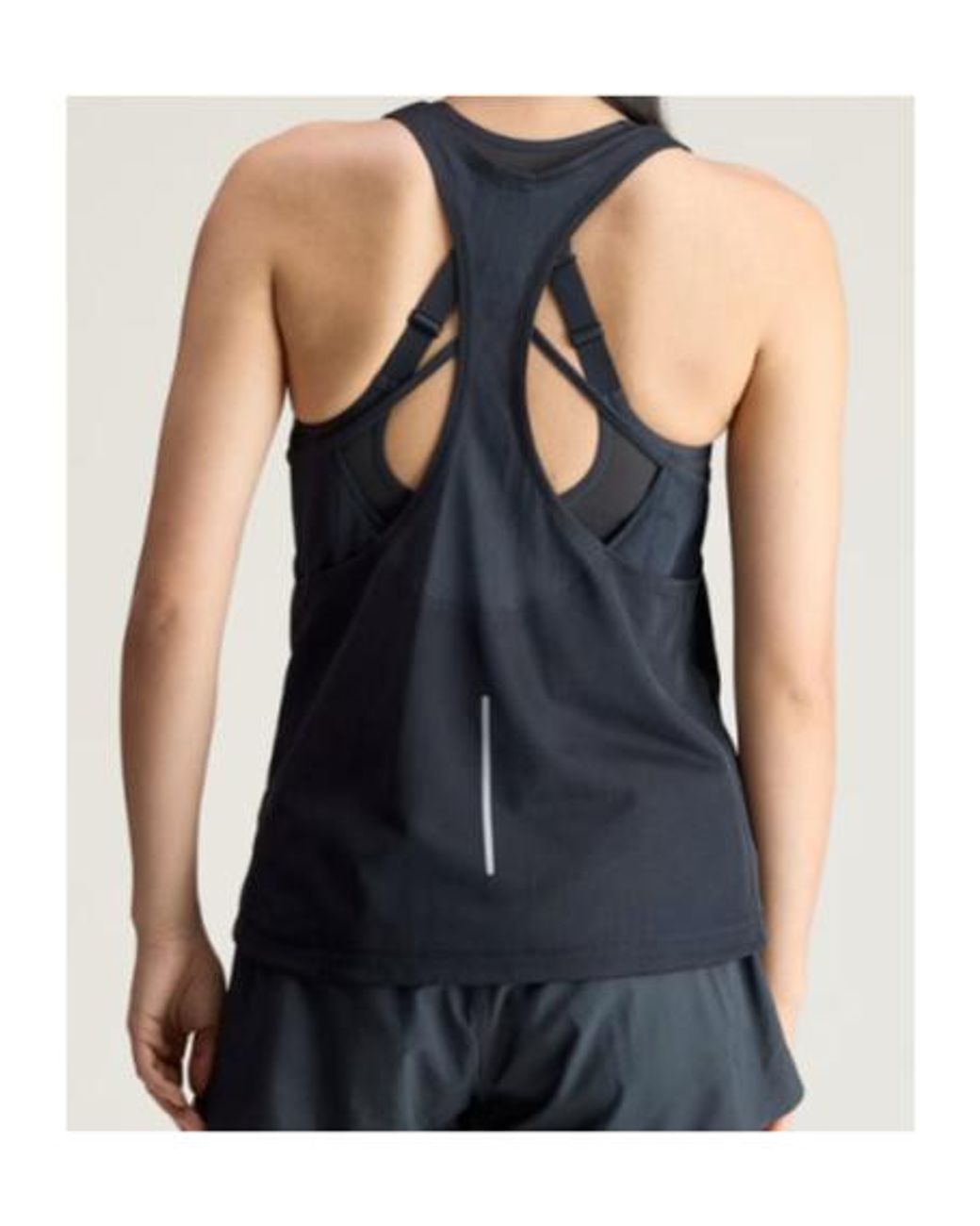 Adidas By Stella McCartney Black Double Layer Performance Top