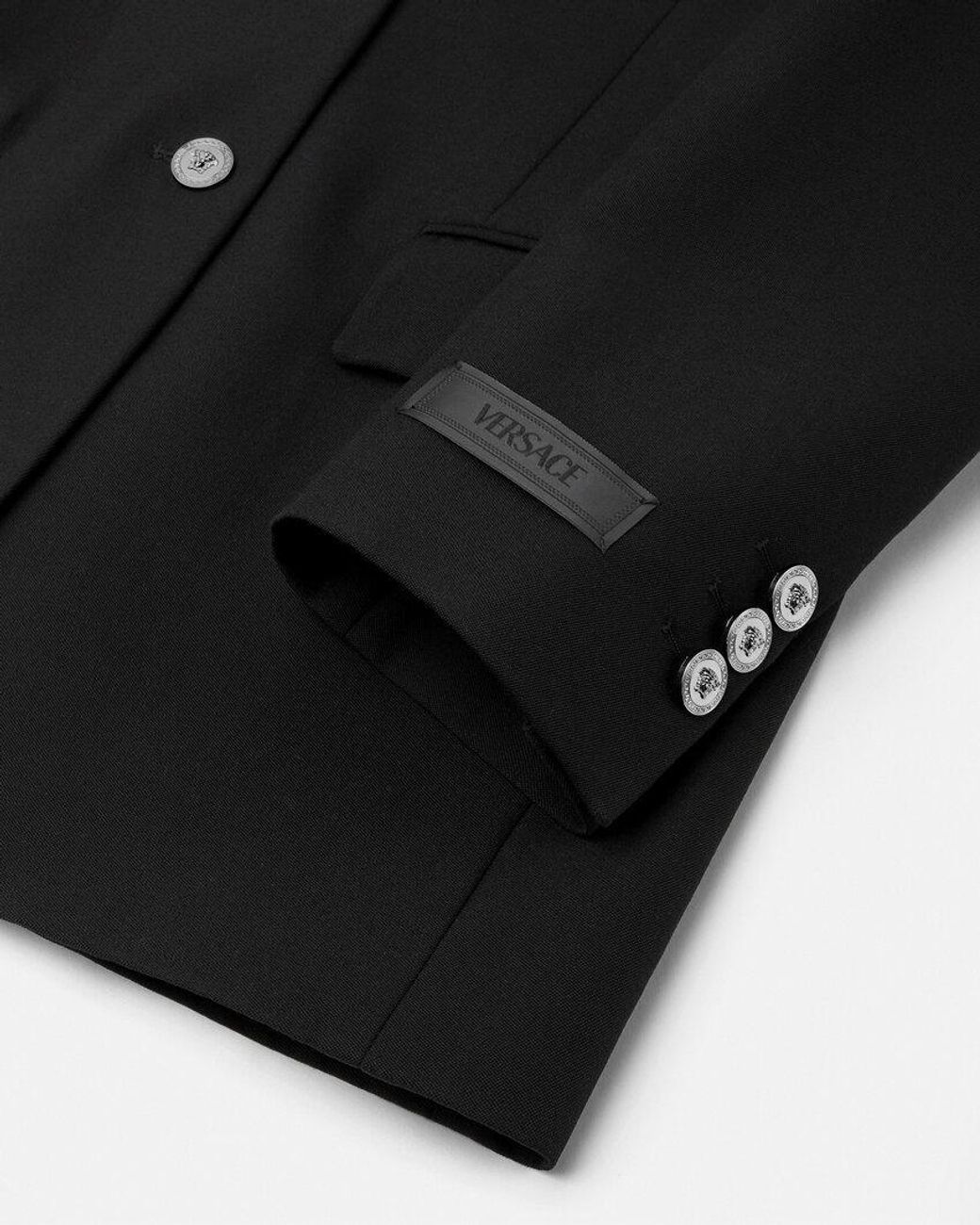 Versace Black Single-Breasted Tailored Blazer