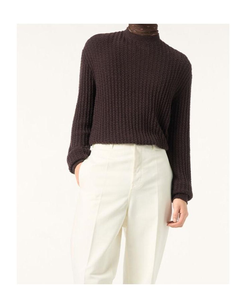 Loro Piana Brown Brigantino Crewneck for men