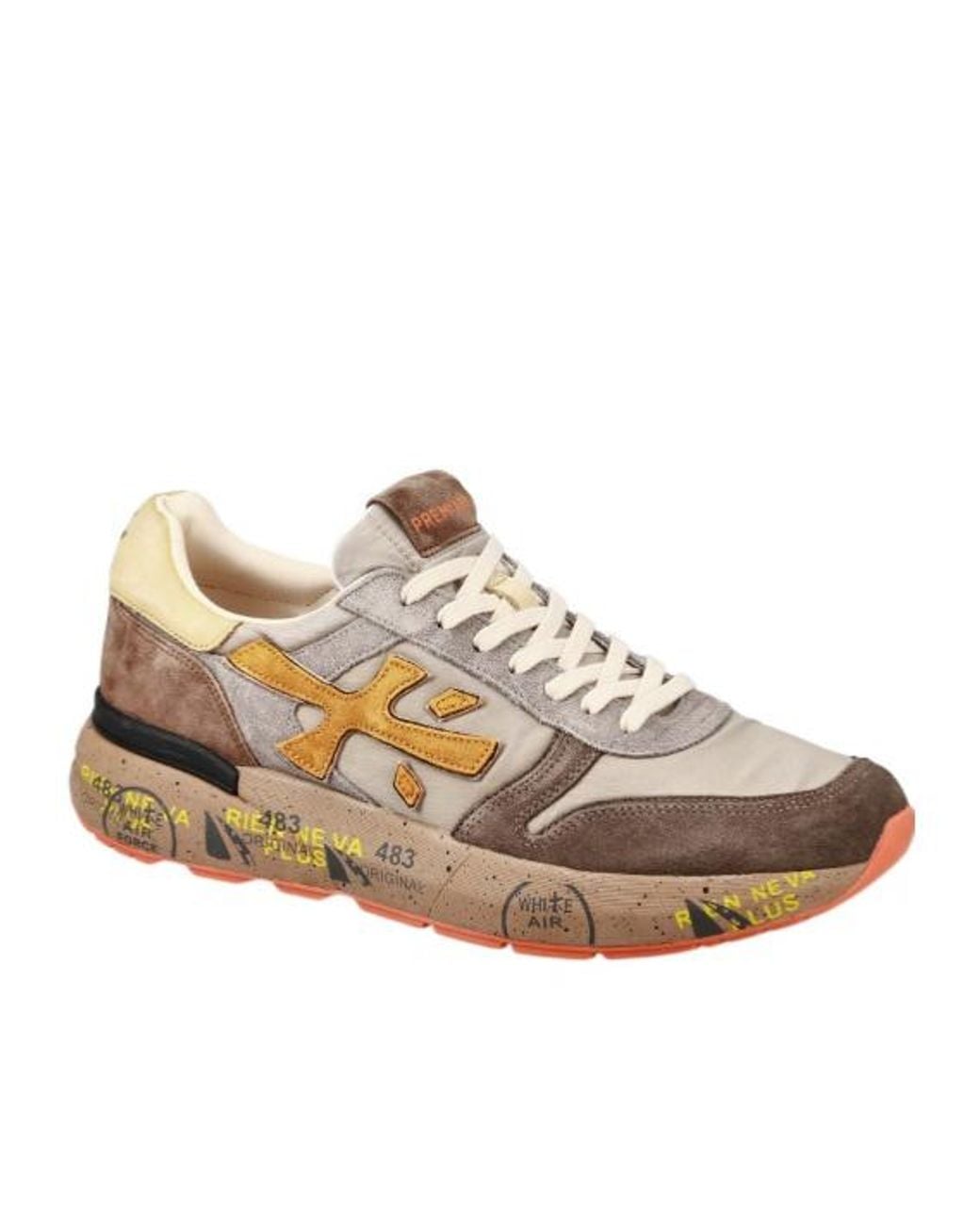 Premiata Multicolor Lace-Up Sneakers for men