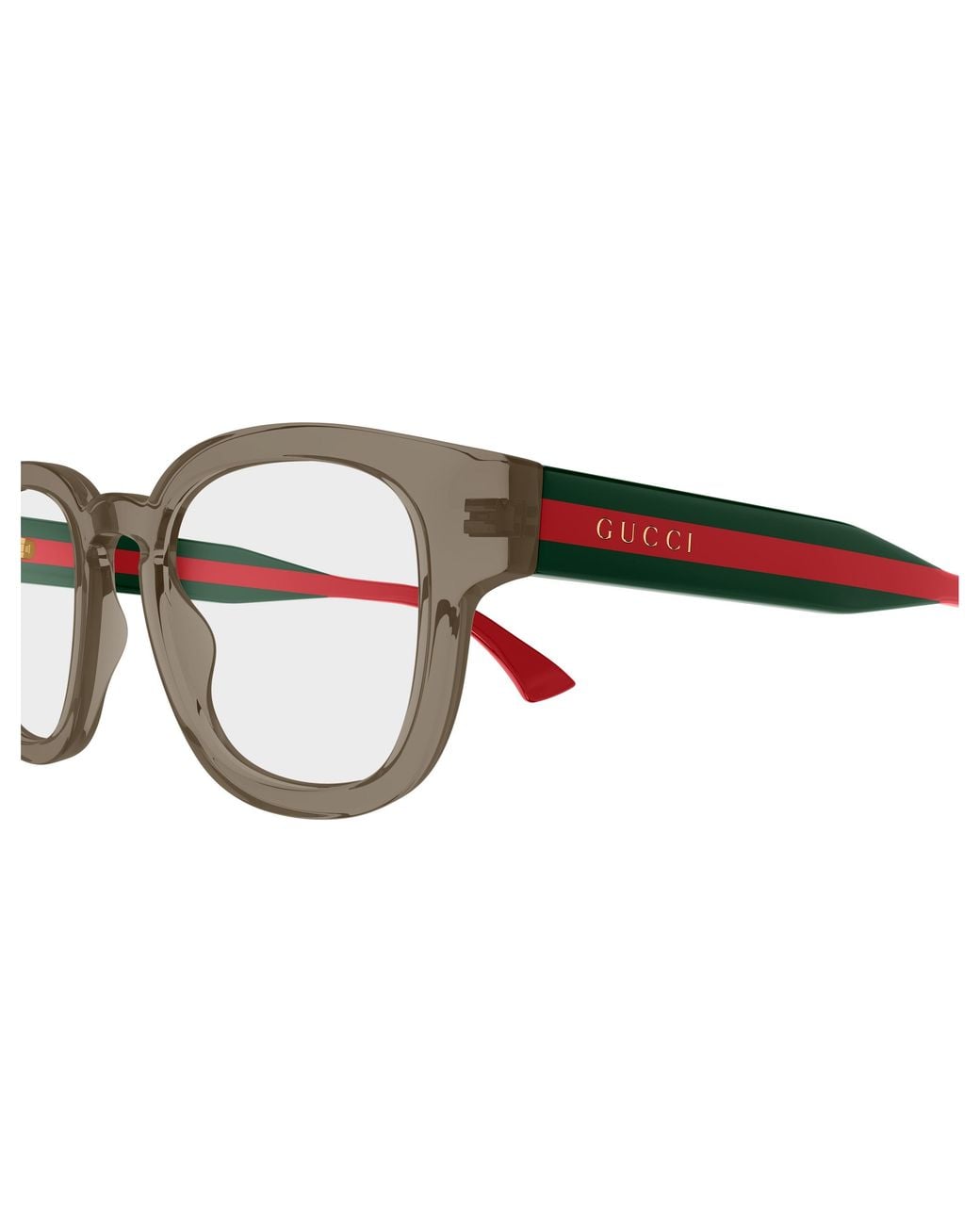 Gucci White Eyewear Round-Frame Glasses for men