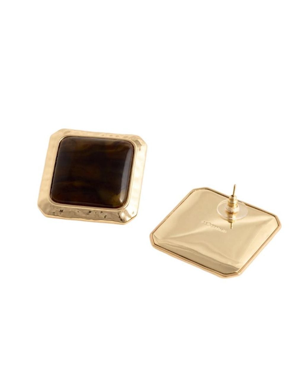 Self-Portrait Multicolor Hammered Enamel Stud Earrings
