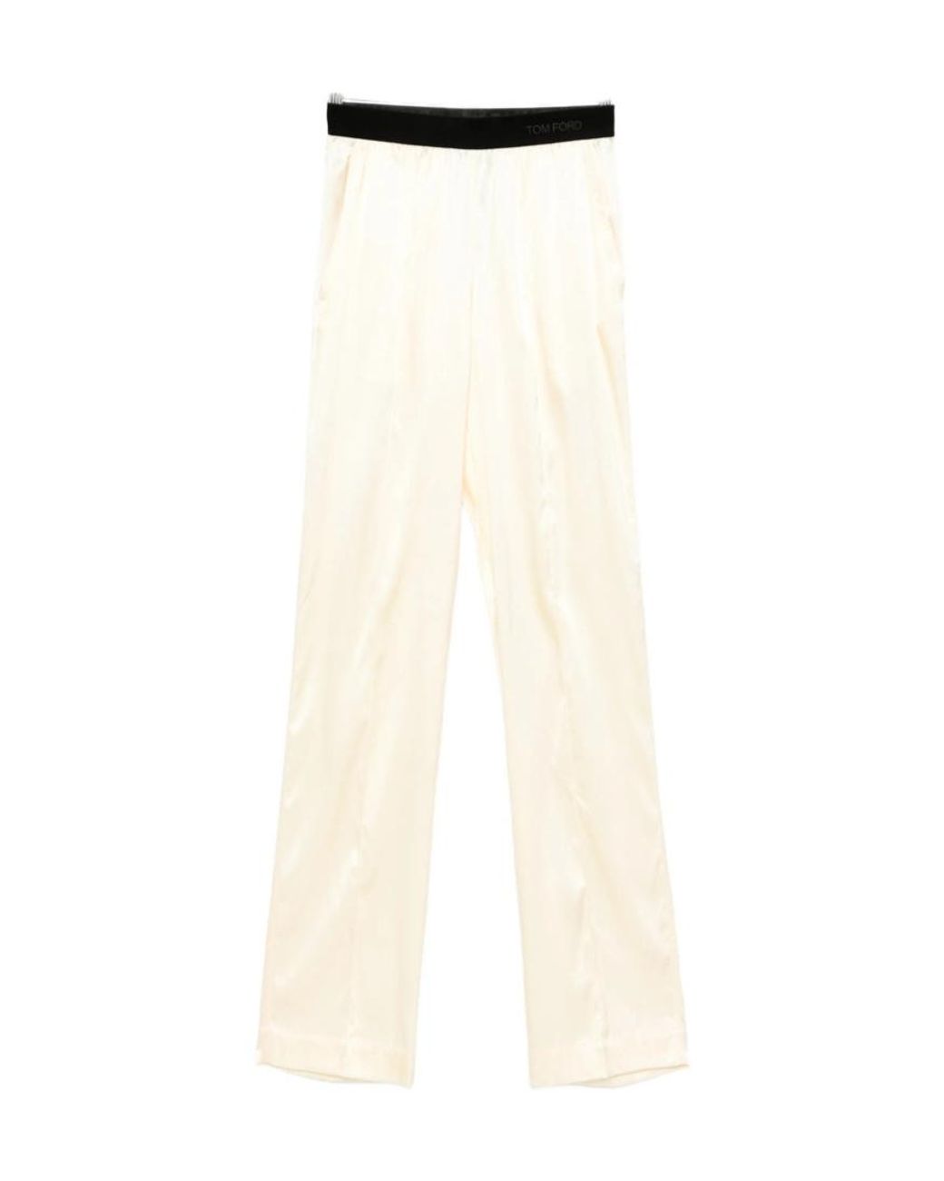 Tom Ford White Satin Straight Leg Pants