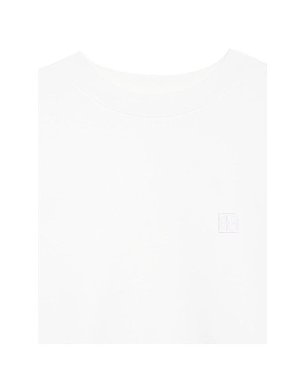 Anine Bing White Miles Logo Embroidered Sweatshirt
