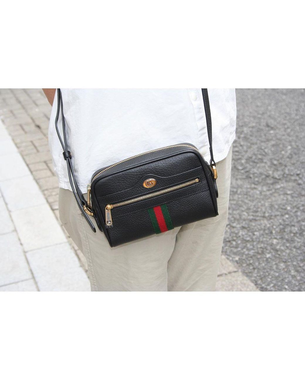 Gucci Black Mini Ophidia Gg Shoulder Bag