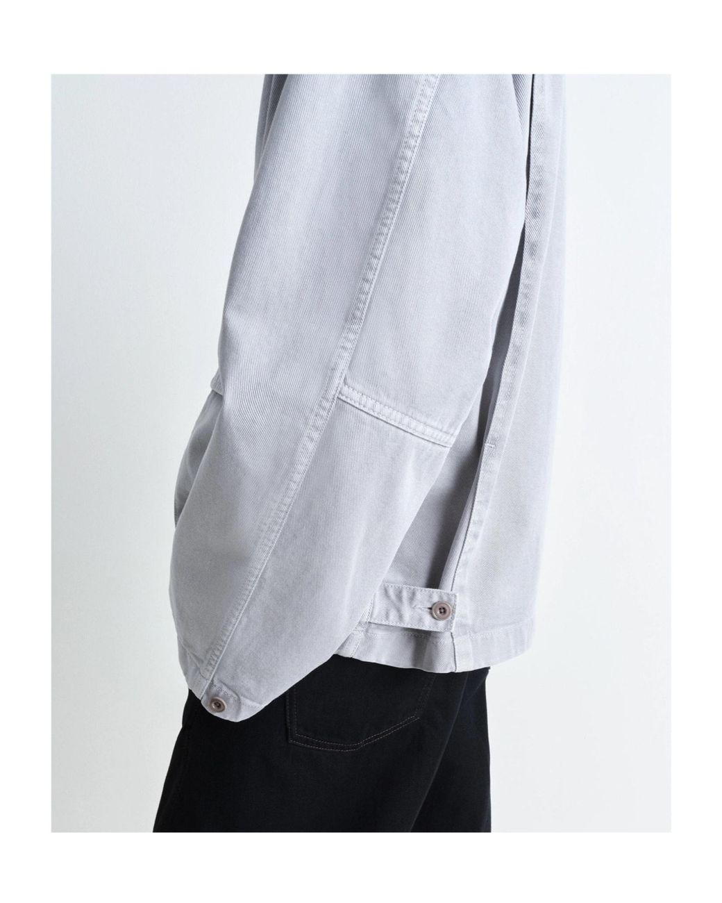 Lemaire Blue Long Sleeved Buttoned Jacket for men
