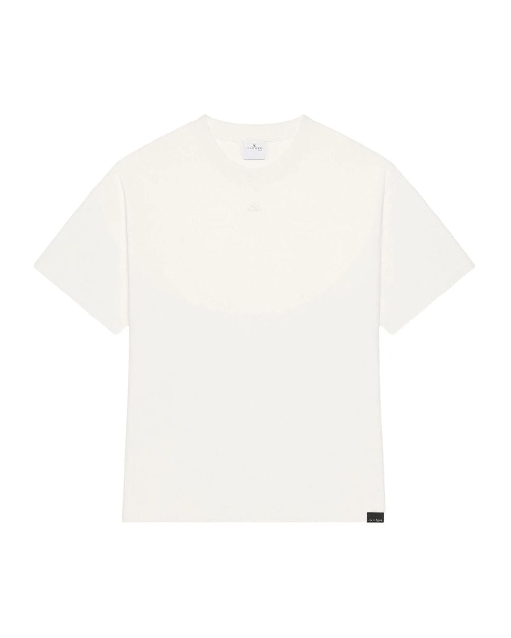 Courreges White Courrèges Ac-Logo Crewneck T-Shirt for men