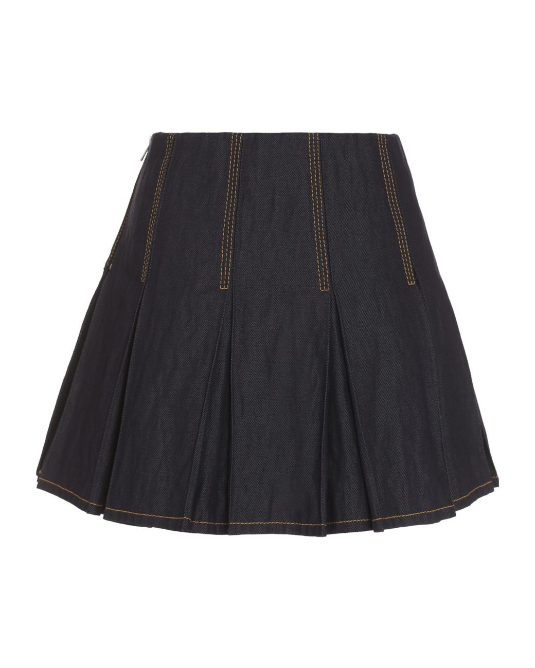 Bottega Veneta Blue Pleated Mini Skirt