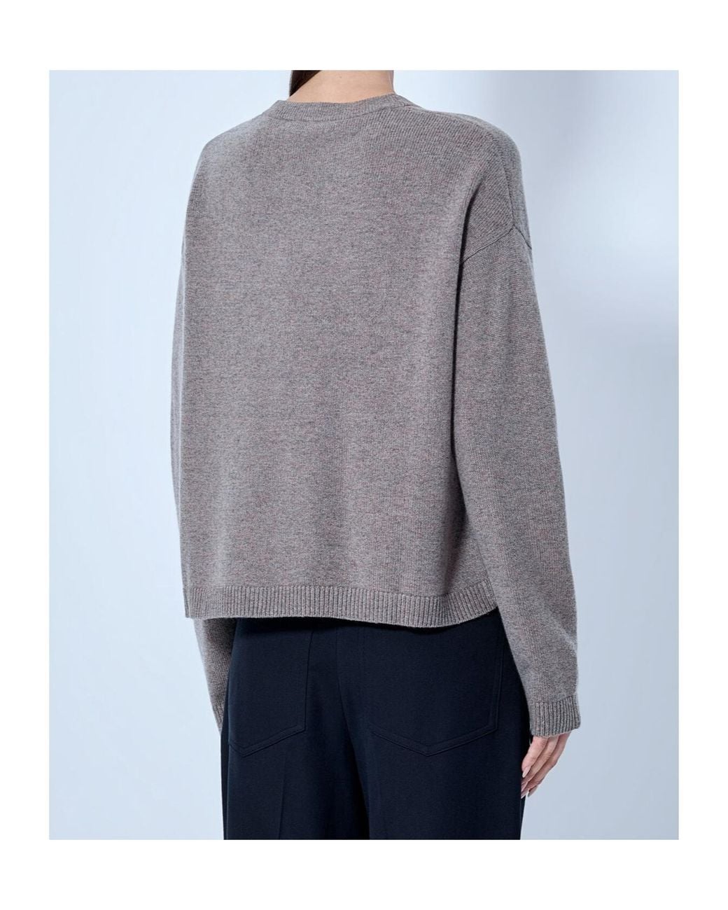 Max Mara Gray S Henley Knitted Sweater
