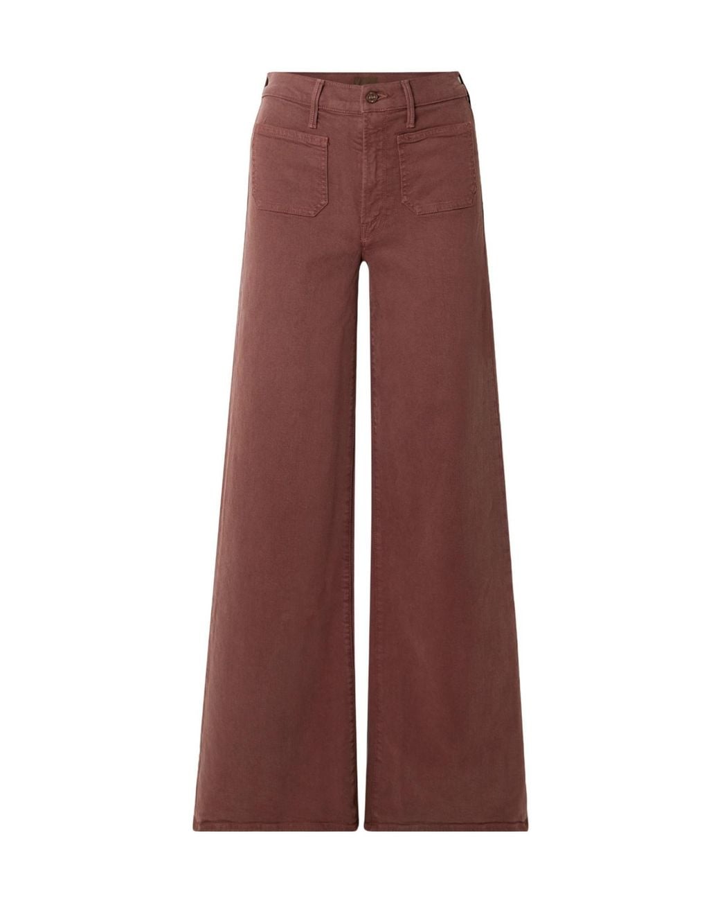 Mother Purple High-Rise Wide-Leg Jeans