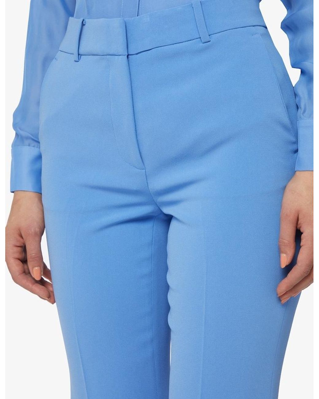 Michael Kors Blue Michael Straight Leg Bootcut Trousers