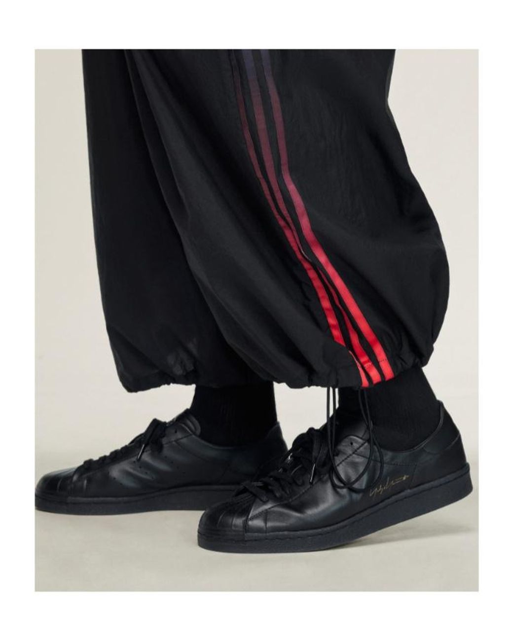 Y-3 Black Relaxed Drawstring Pants for men