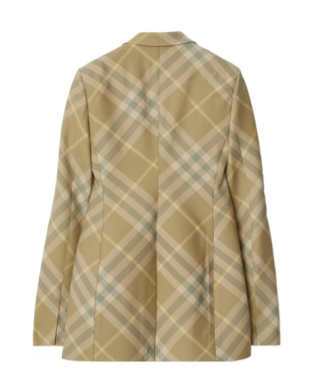 Burberry Natural Checked Tailored Single-Breasted Blazer