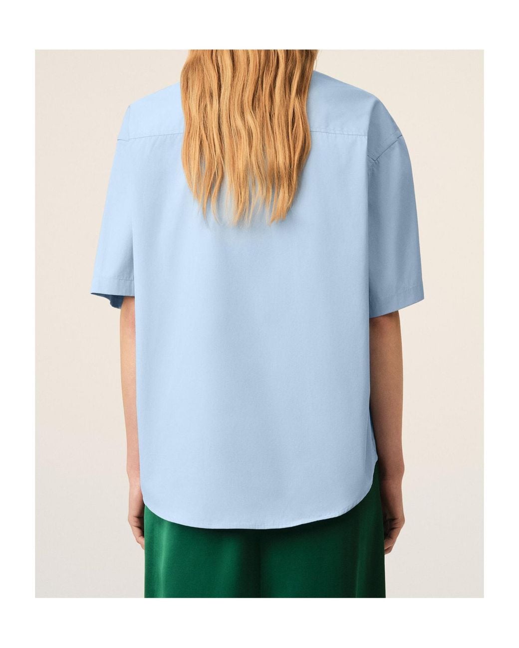 AMI Blue Apos;S Ami De Caur-Pocket Short-Sleeve Shirt for men