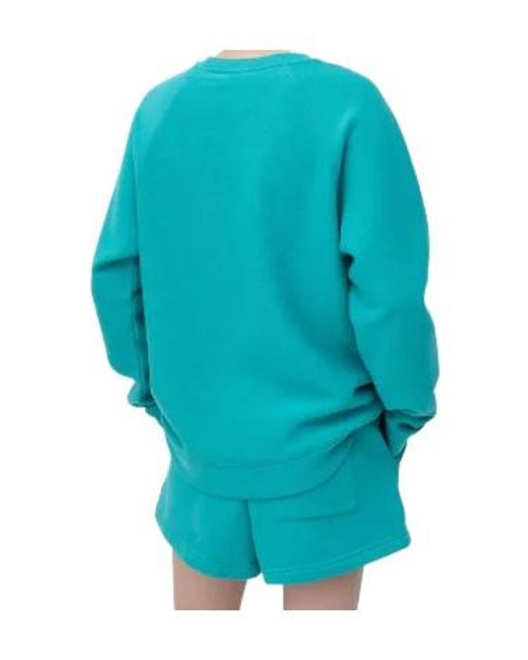 Sporty & Rich Blue Raglan-Sleeves Sweatshirt