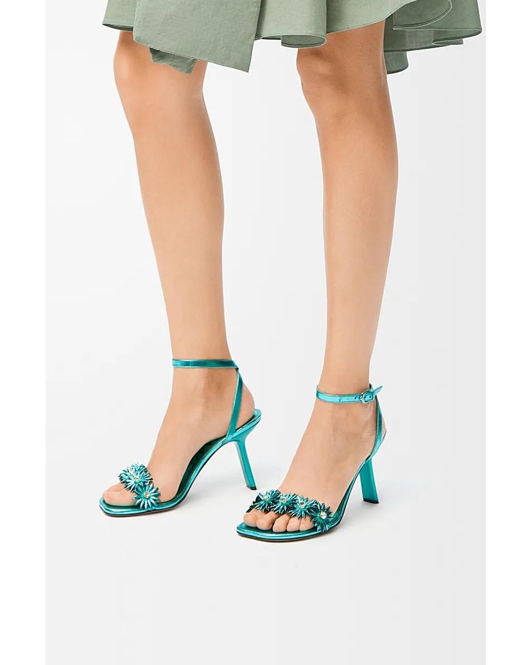 Loewe Blue Petal Flower Sandals