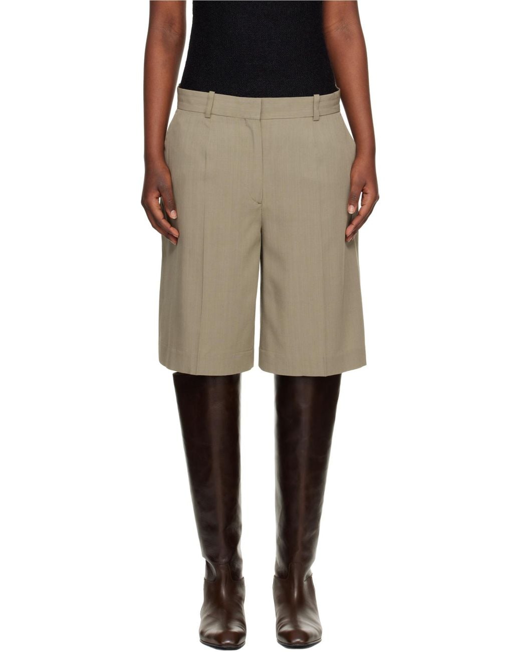 Totême Green Totême Tailored Bermuda Shorts