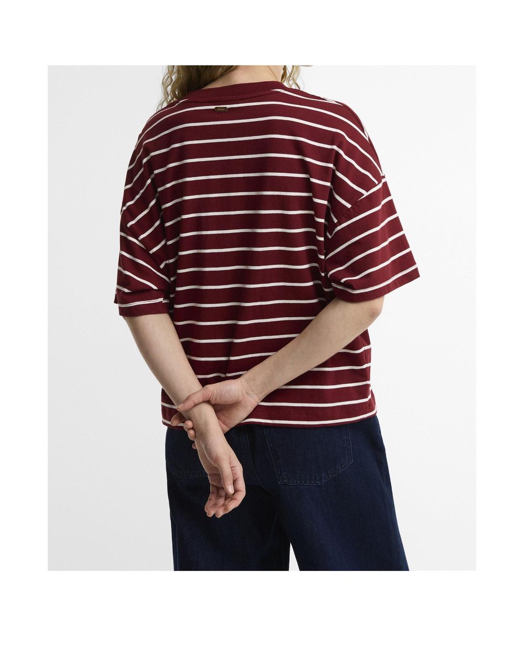 Barbour Red Striped Short-Sleeve Tee