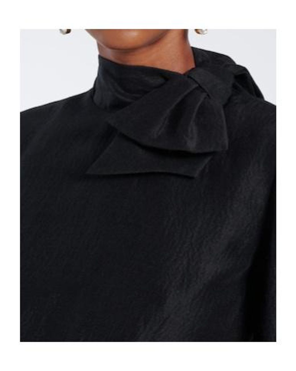 Roland Mouret Blue Bow-Detail Jacquard Ramie And Silk Bodysuit