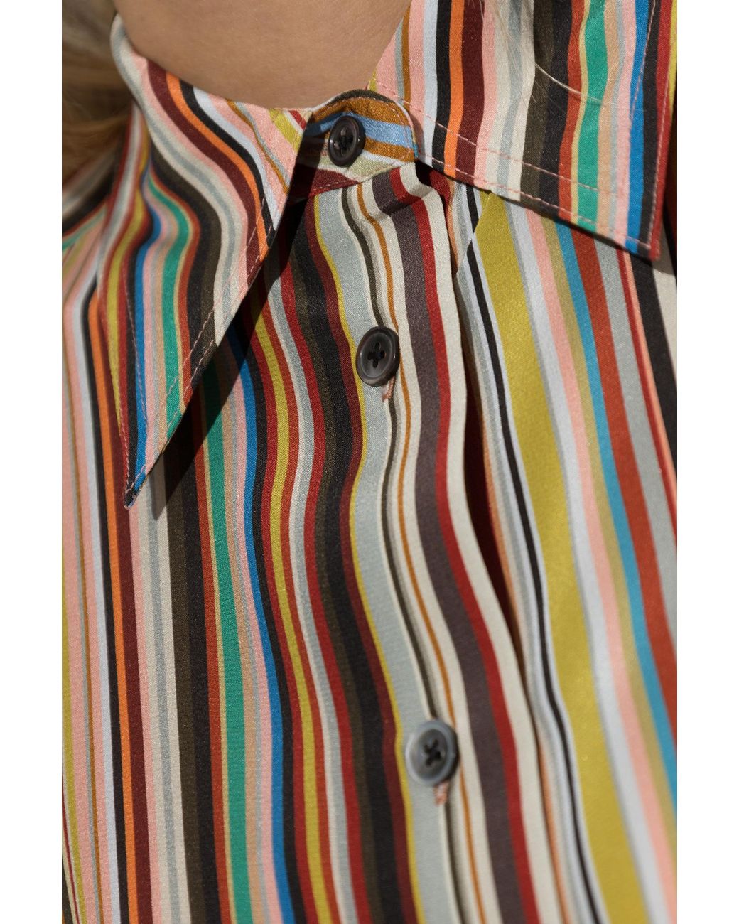 Paul Smith Brown Striped Button-Up Shirt