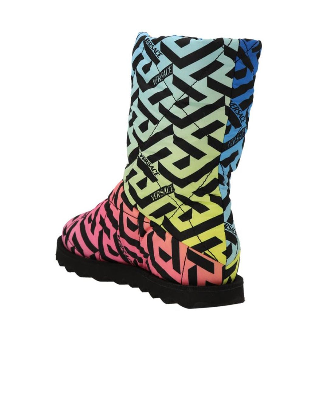Versace Blue Printed Boots