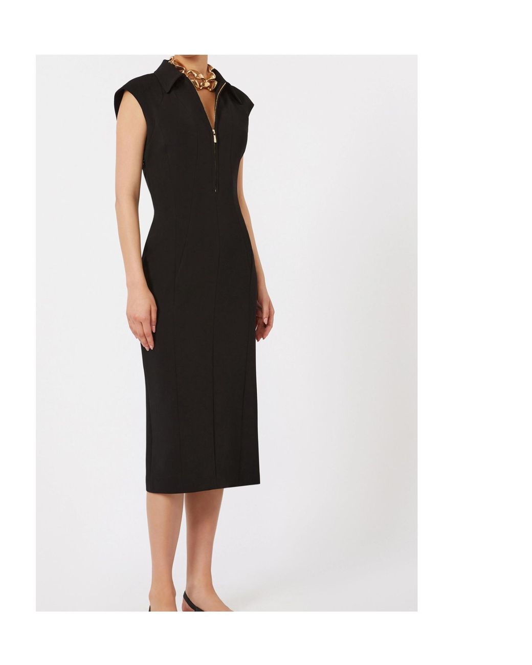 Max Mara Black Studio Mstalga Midi Dress