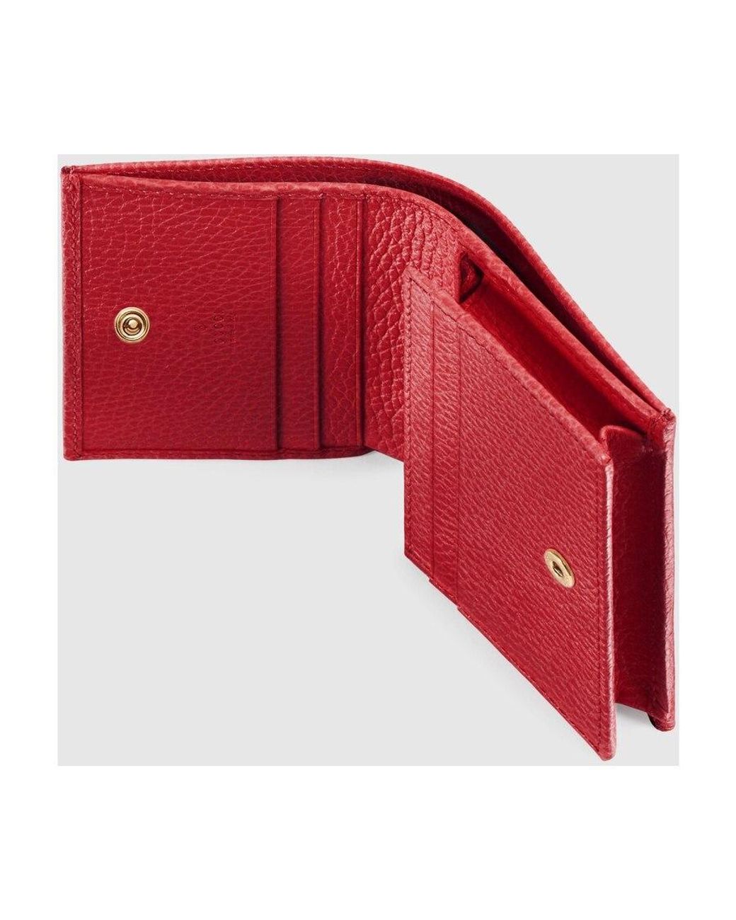 Gucci Red Leather Card Case