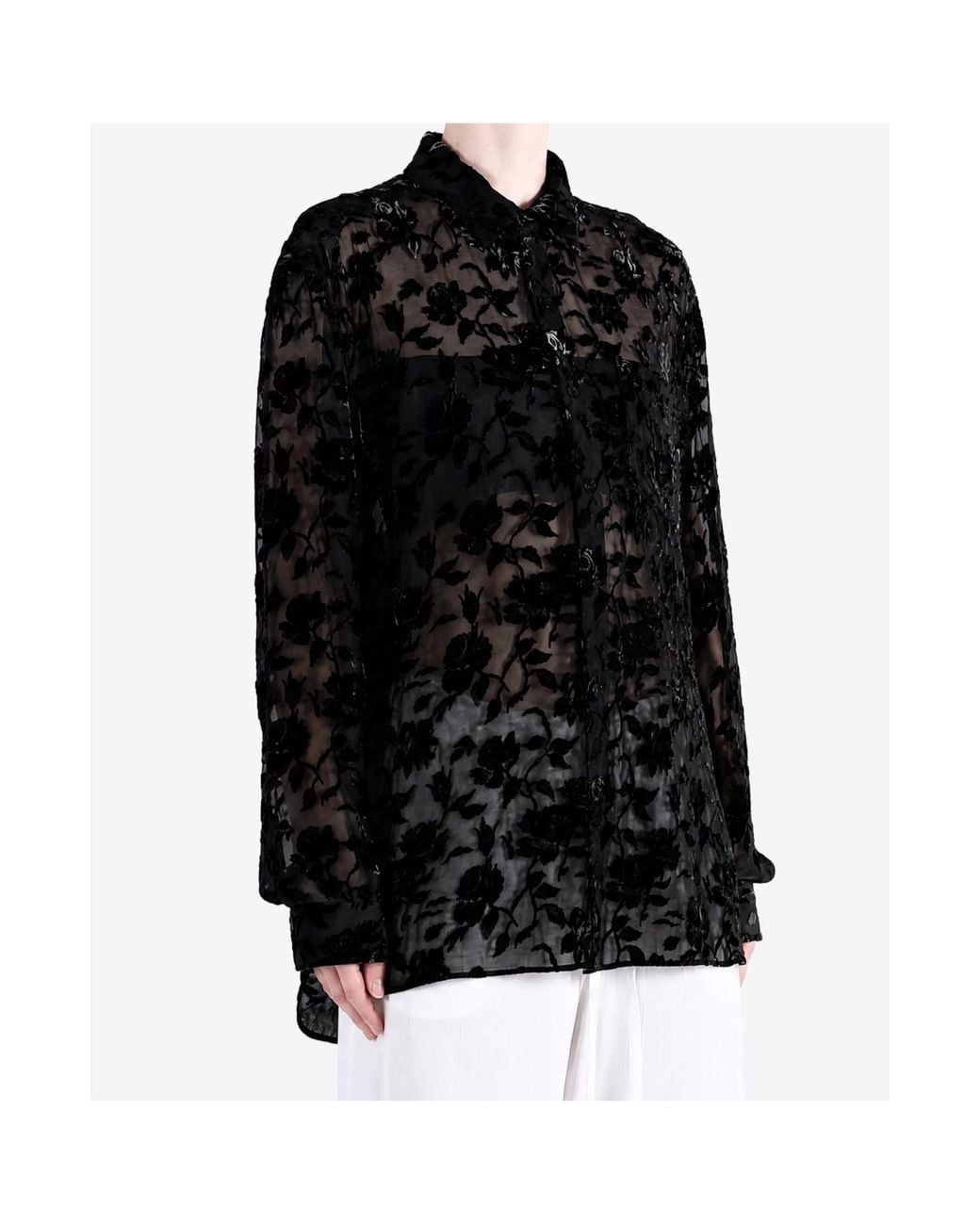 Ann Demeulemeester Black Long-Sleeved Shirt