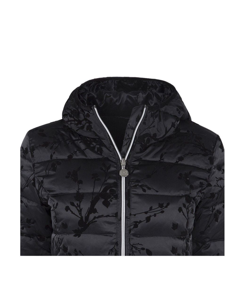 EA7 Black Logo Patch Down Jacket