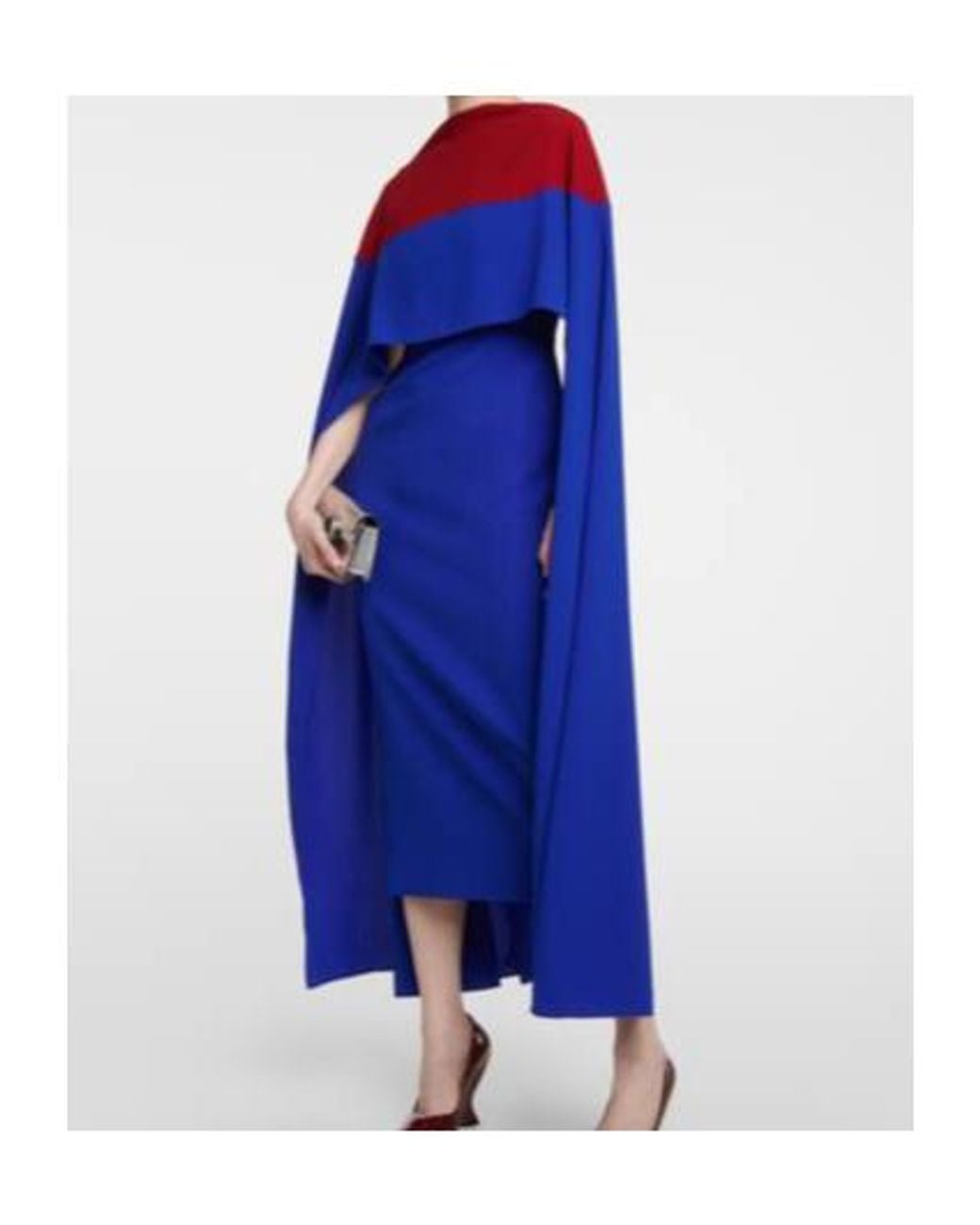 Roksanda Blue Elina Cape Midi Dress