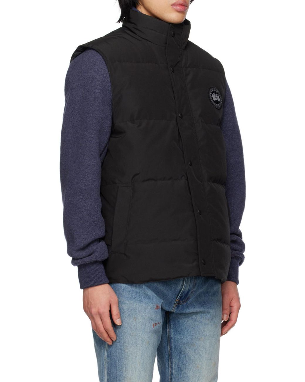 Canada Goose Blue Garson Label Padded Gilet for men