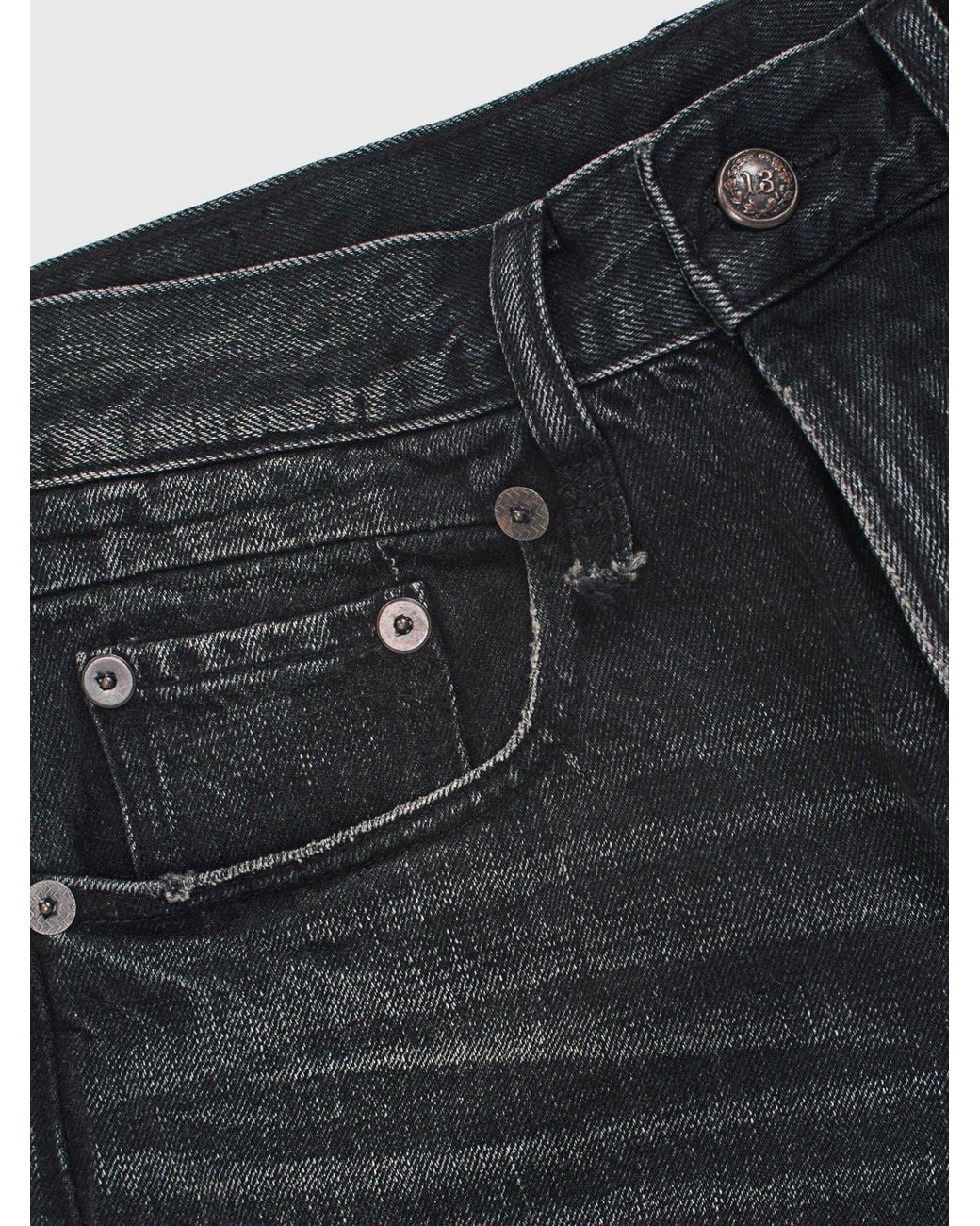 R13 Blue Five-Pocket Design Jeans