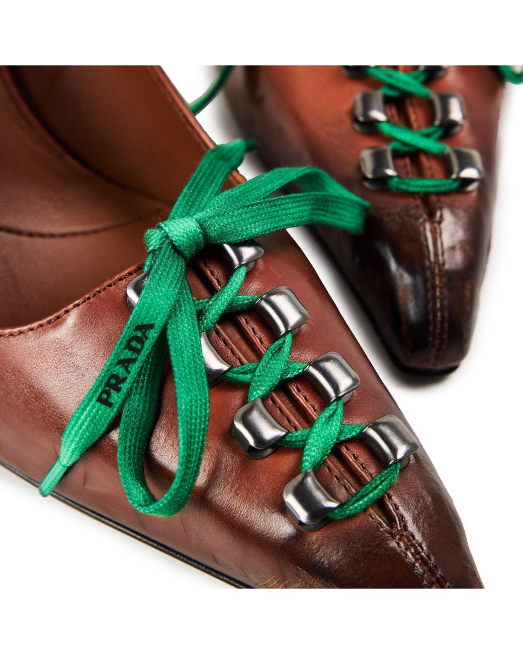 Prada Brown Slipon Pointedtoe Pump