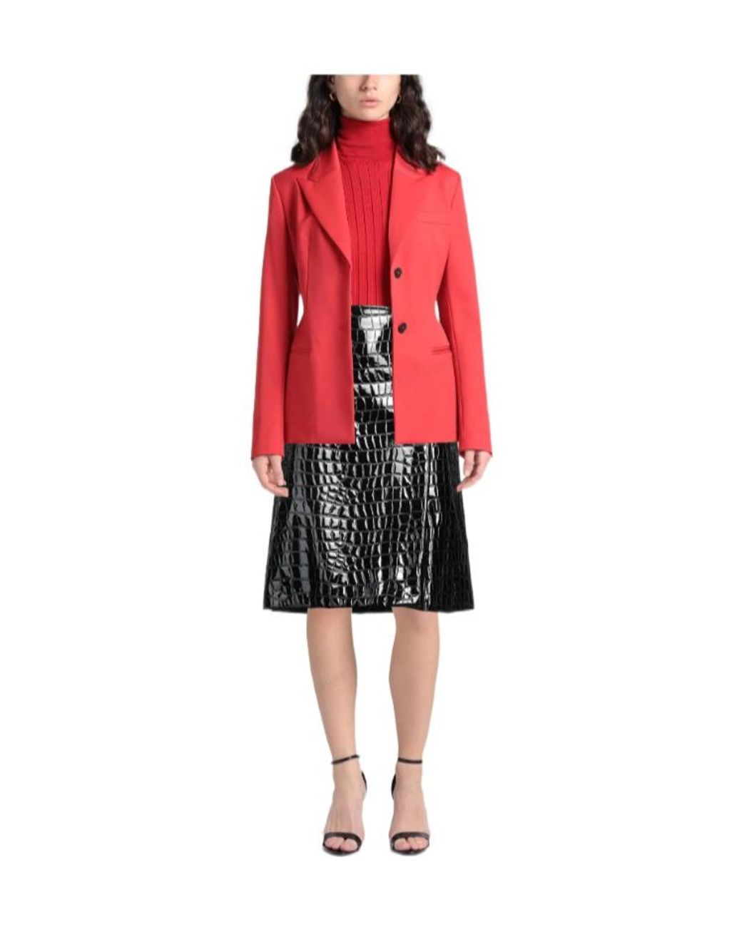 Dolce & Gabbana Black Solidcolor Midi Skirt