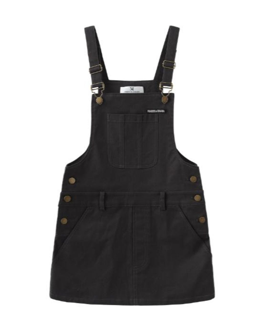Marissa Chiara Black Canvas Suspender Skirt